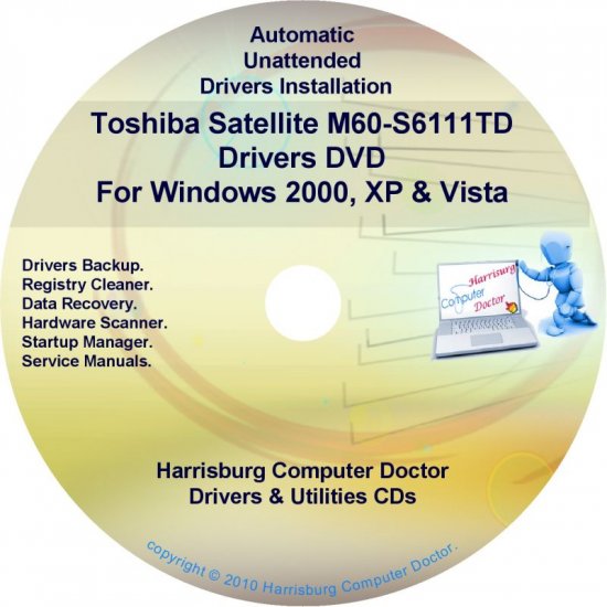 Toshiba Satellite M60-S6111TD Drivers CD/DVD