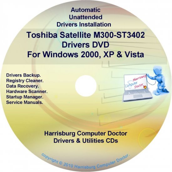 Toshiba Satellite M300-ST3402 Drivers Recovery CD/DVD