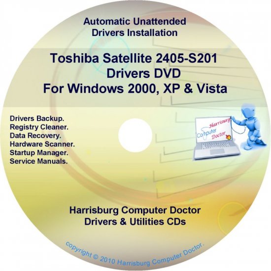 Toshiba Satellite 2405-S201 Drivers Recovery CD/DVD