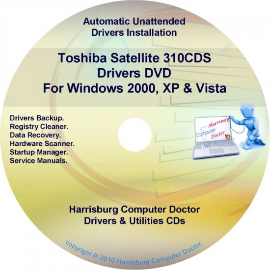 Toshiba Satellite 310CDS Drivers Recovery CD/DVD