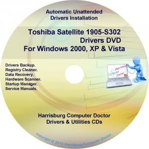 Toshiba Satellite 1905-S302  Drivers Recovery CD/DVD