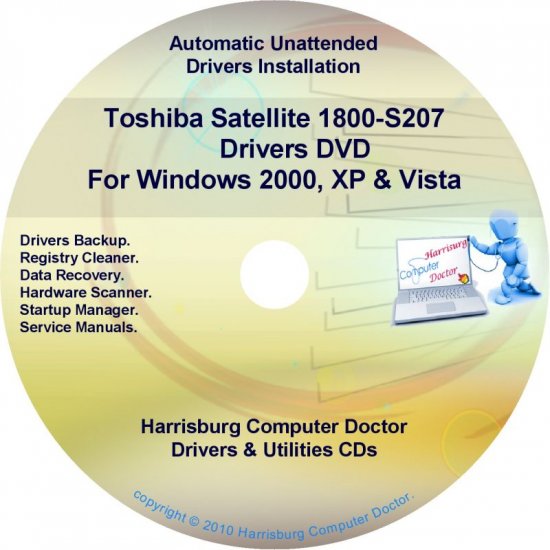 Toshiba Satellite 1800S207 Drivers Recovery CD/DVD