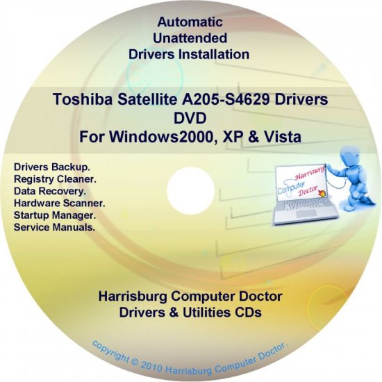 Toshiba Satellite A205-S4629 Drivers Recovery CD/DVD
