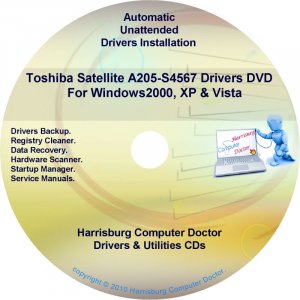 Toshiba Satellite A205-S4567 Drivers Recovery CD/DVD