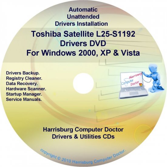 Toshiba Satellite L25-S1192 Drivers Recovery CD/DVD