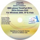 IBM Lenovo ThinkPad Z61 Drivers Recovery Disc CD/DVD