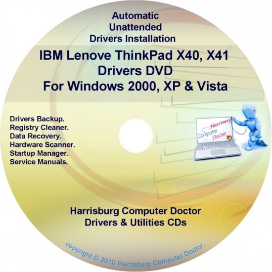 IBM Lenovo ThinkPad X40 & X41 Drivers Disc CD/DVD