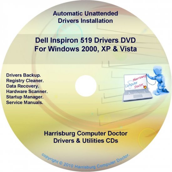 Dell Inspiron 519 Drivers Restore Disc Disk CD/DVD