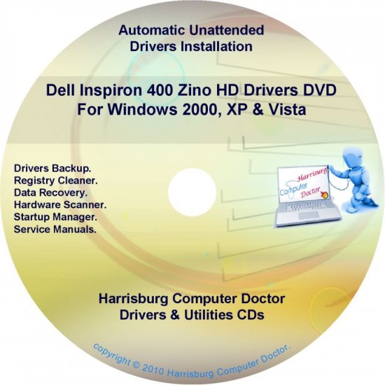 Dell Inspiron 400 Zino HD Drivers Disc Disk CD/DVD
