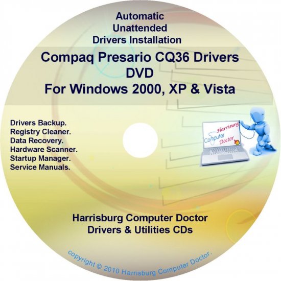 Compaq Presario CQ36 Drivers Restore HP Disc CD/DVD