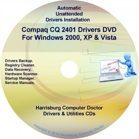 Compaq CQ2401 Drivers Restore HP Disc Disk CD/DVD