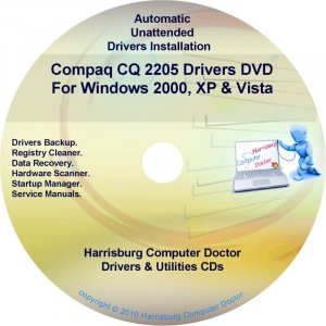 Compaq CQ2205 Drivers Restore HP Disc Disk CD/DVD