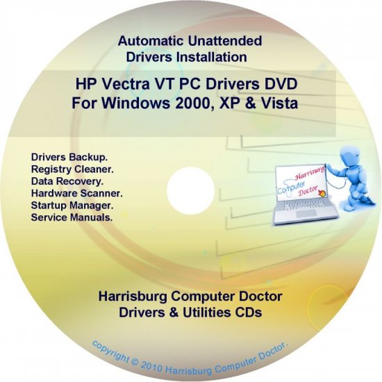 HP Vectra VT PC Driver Recovery Restore Disc CD/DVD