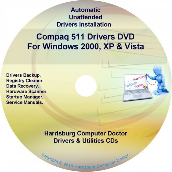 Compaq 511 Drivers Restore HP Disc Disk CD/DVD