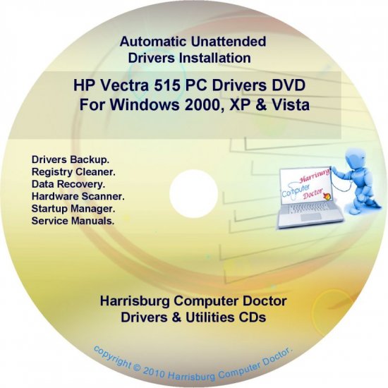 HP Vectra 515 PC Driver Recovery Restore Disc CD/DVD