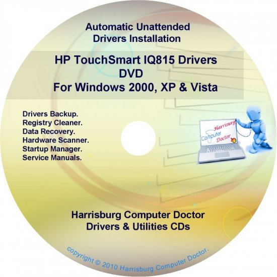 HP TouchSmart IQ815 Driver Recovery Disc CD/DVD