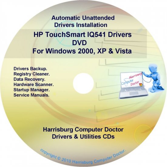 HP TouchSmart IQ541 Driver Recovery Disc CD/DVD