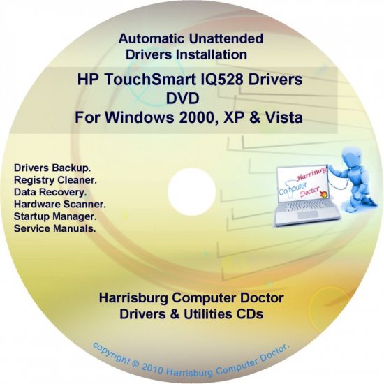 HP TouchSmart IQ528 Driver Recovery Disc CD/DVD