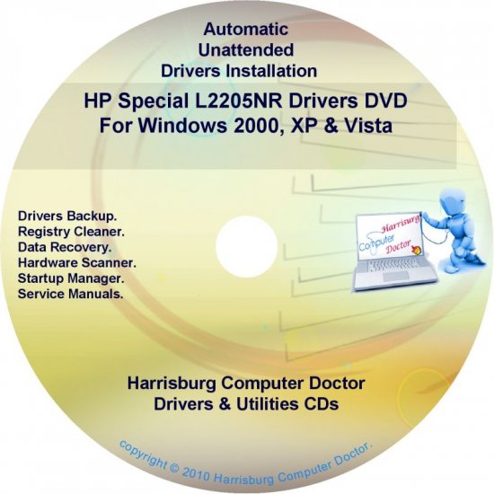 HP Special L2205NR Driver Recovery Disc CD/DVD