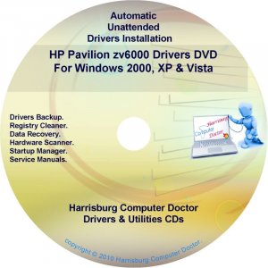 HP Pavilion zv6000 Driver Recovery Restore Disc CD/DVD