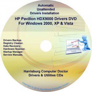 HP Pavilion HDX9000 PC Driver Recovery Disc CD/DVD
