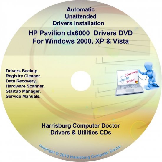 HP Pavilion dx6000 Driver Recovery Disc CD/DVD
