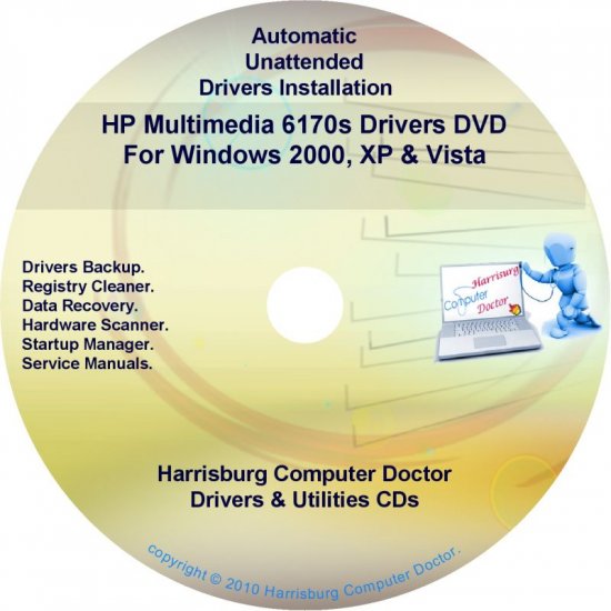HP Multimedia 6170s Driver Recovery Disc CD/DVD