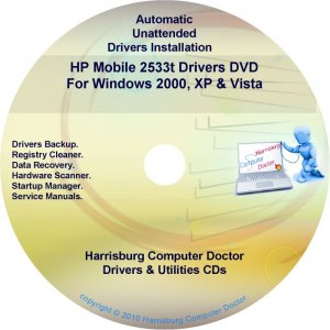 HP Mobile 2533t Driver Recovery Restore Disc CD/DVD