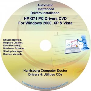 HP G71 PC Driver Recovery Restore Software Disc CD/DVD