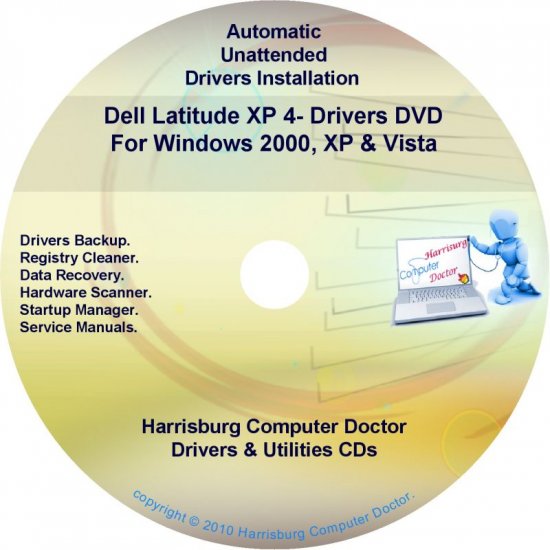 DELL Latitude XP 4 Driver Recovery Restore Disc CD/DVD