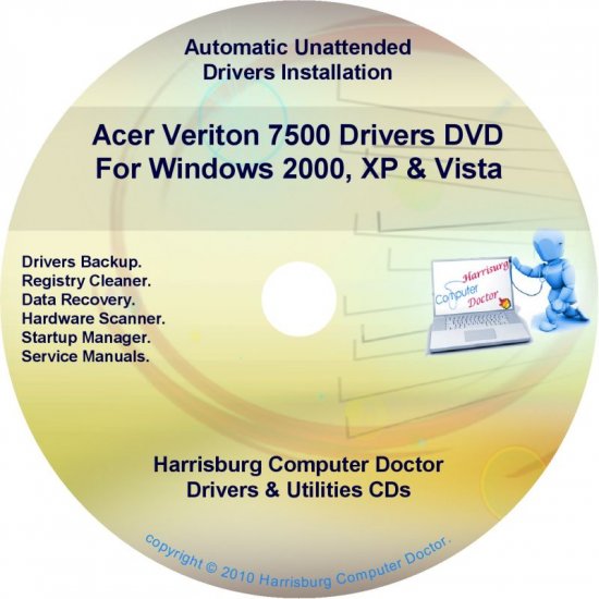Acer Veriton 7500 Drivers Restore Recovery CD/DVD