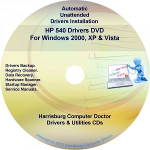 HP 540 Driver Recovery Restore Software Disc CD/DVD