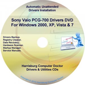 Sony Vaio PCG-700 Drivers Restore Recovery CD/DVD