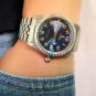 Elegant Quartz Men Watch Silver Color Stainless Steel IK Colouring