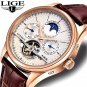 Lige mechanical automatic men watch