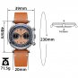 Addiesdive crono watch men quartz waterproof beige