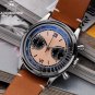 Addiesdive crono watch men quartz waterproof beige