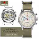 RED STAR 38mm Men's 1963 Chronograph Mechanical Watch Pilot Movement ST1901 Sapphire Goose 40mm