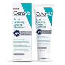 CeraVe Acne Foaming Cream Cleanser | Acne Treatment Face Wash with 4% Benzoyl Peroxide