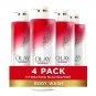 Olay Body Wash Women, Age Defying with Niacinamide 20 fl oz (Pack of 4)