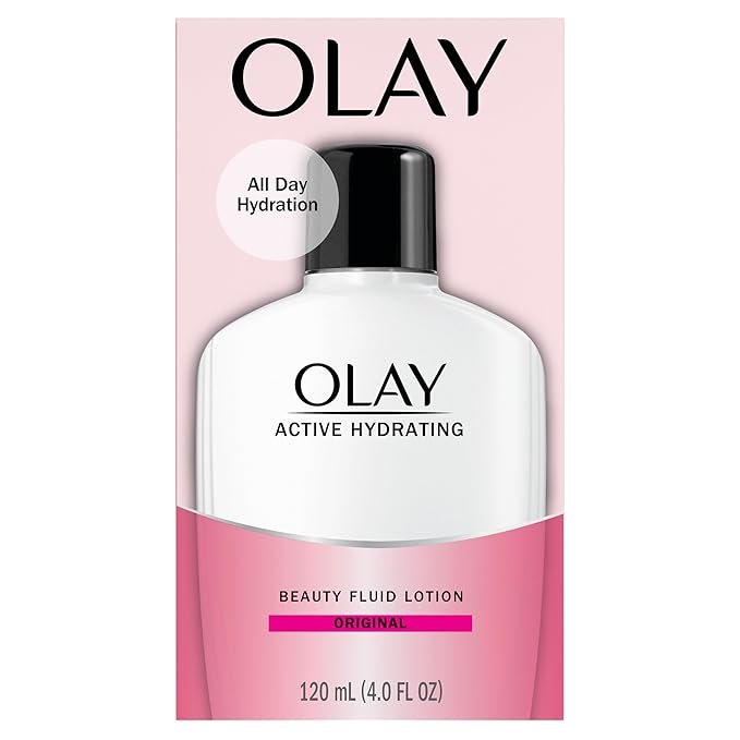 Olay Face Moisturizer, Active Hydrating Beauty Fluid Lotion (pack of 2)
