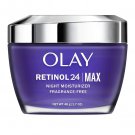 Olay Retinol 24 Max Moisturizer, Retinol Hydrating Night Face Cream, Non Greasy, Fragrance-Free