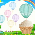 Hot Air Balloons Cupcake Wrappers & Toppers Instant Download 1364