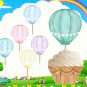 Hot Air Balloons Cupcake Wrappers & Toppers Instant Download 1364