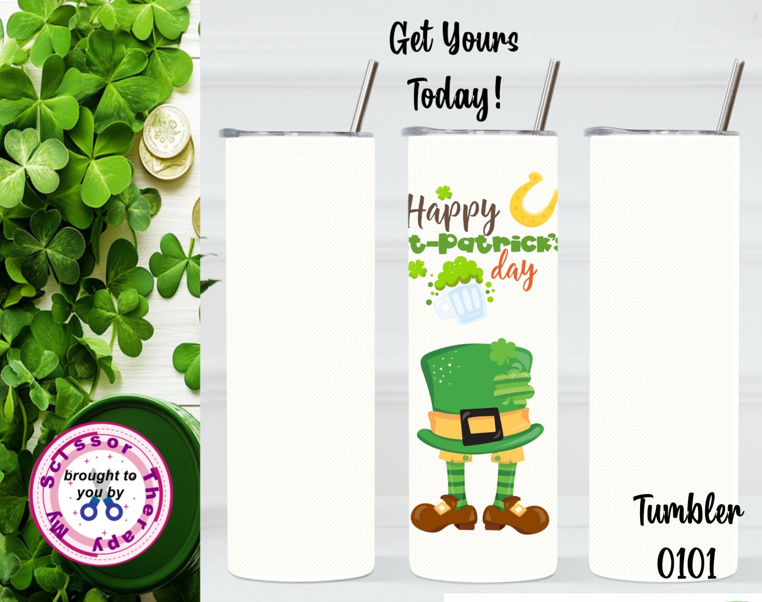 St Patrick's Day 20oz Tumbler Sublimation Template 0101