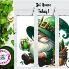 St Patrick's Day Gnome 20oz Tumbler Sublimation Template 0113