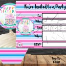 Happy Birthday Invitation Instant Download 1650