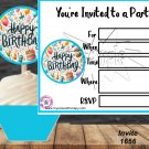 Happy Birthday Invitation Instant Download 1656