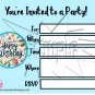 Happy Birthday Invitation Instant Download 1656