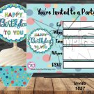 Happy Birthday Invitation Instant Download 1657
